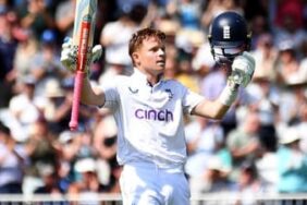 Ollie Pope's century helps England reach 416 on 1st day of 2nd Test vs West Indies